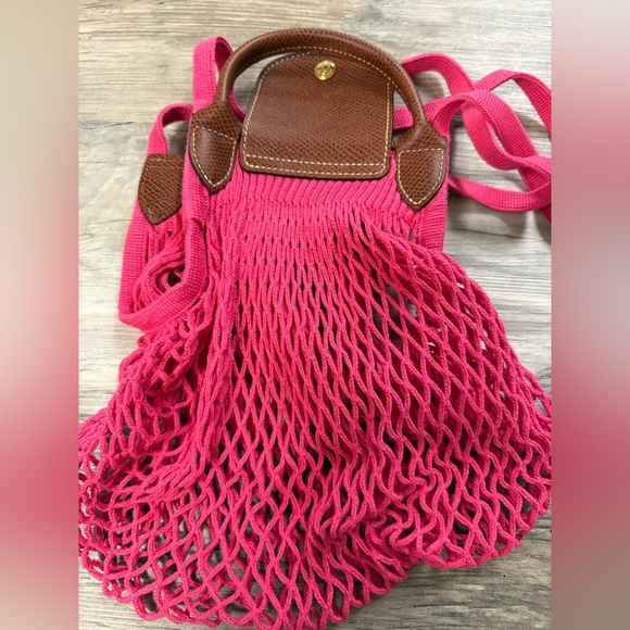 Longchamp Le Pliage Filet large Candy Pink - Picture 6 of 7